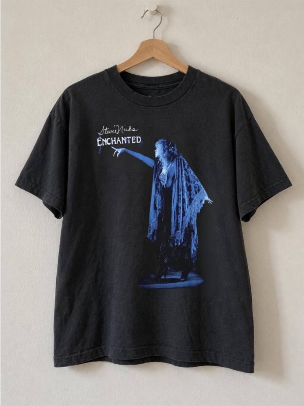 Enchanted Graphic Tee - Black with Blue Print